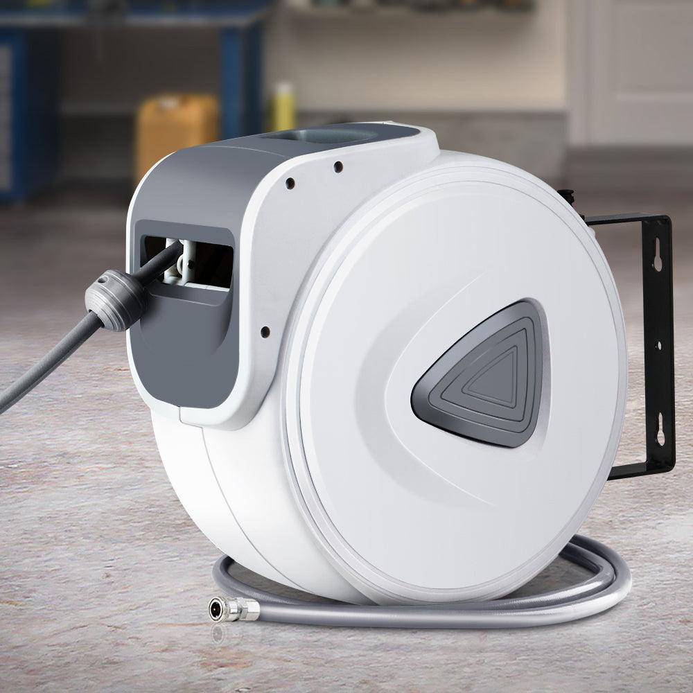 Giantz Air Hose Reel 10m Retractable Rewind Swivel Wall Mount Compressor Garage - John Cootes