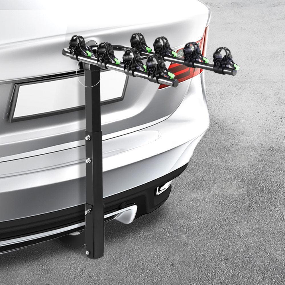 Giantz Bike Carrier 4 Bicycle Car Rear Rack Hitch Mount 2" Towbar Foldable Steel - John Cootes