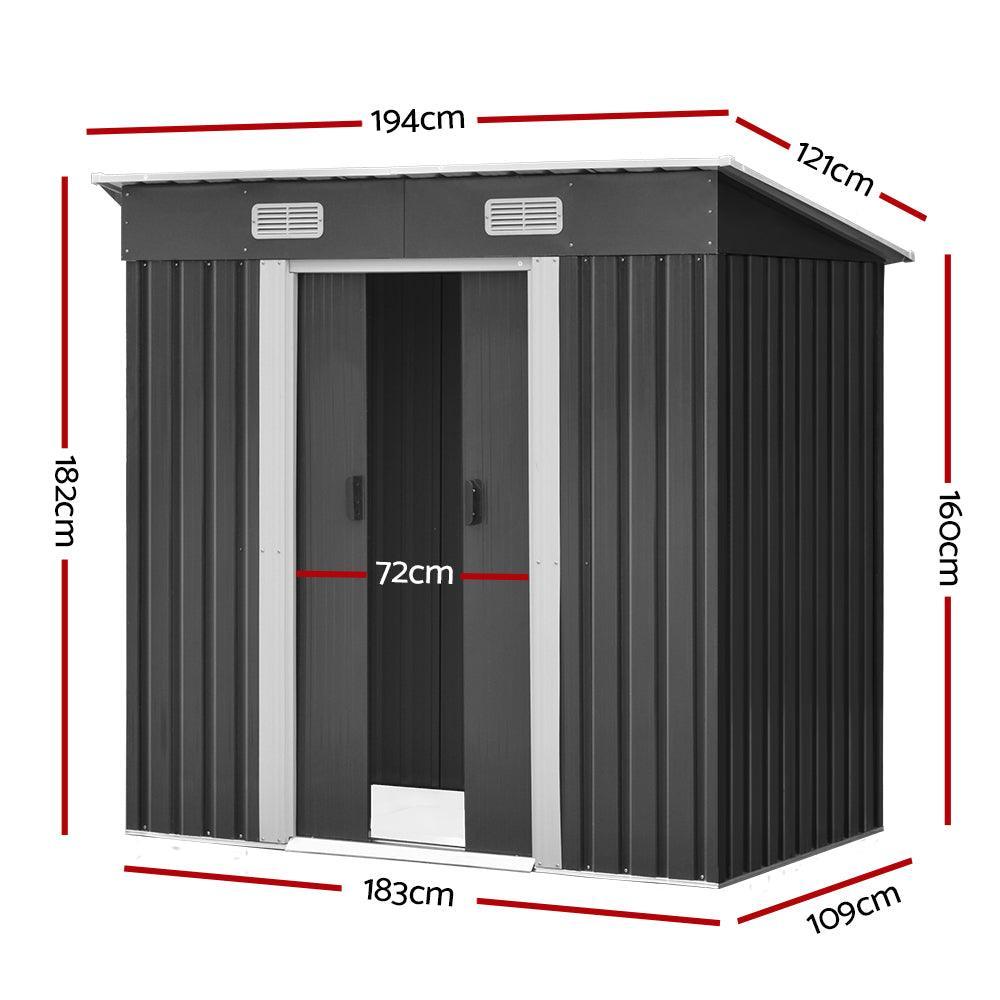 Giantz Garden Shed Outdoor Storage Sheds Tool Workshop 1.94x1.21M - John Cootes