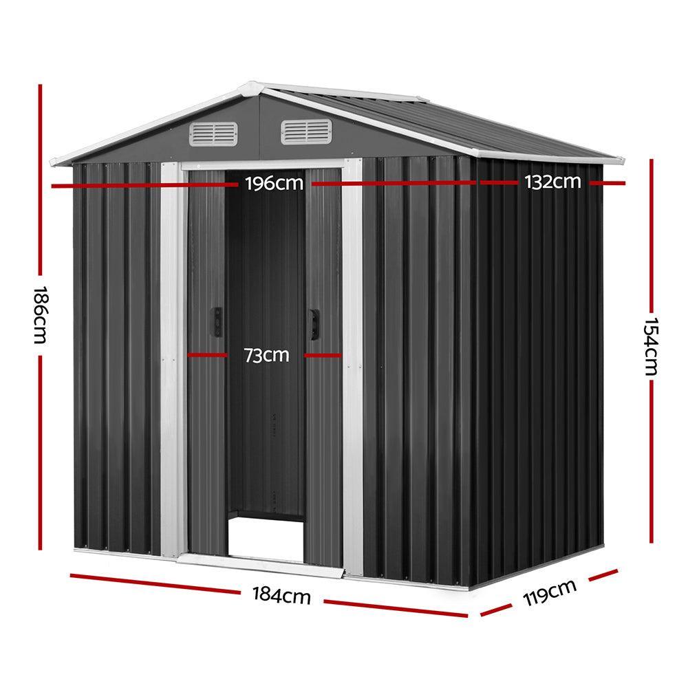 Giantz Garden Shed Outdoor Storage Sheds Tool Workshop 1.96X1.32M - John Cootes