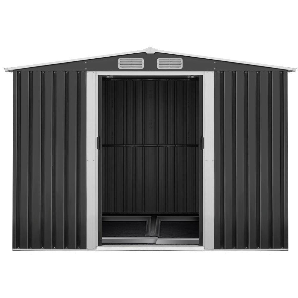 Giantz Garden Shed Outdoor Storage Sheds Tool Workshop 2.6X3.89X2.02M with Base - John Cootes