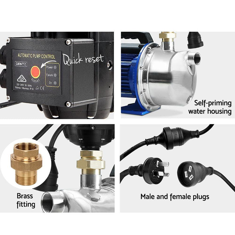 Giantz Garden Water Pump Jet High Pressure Stage Controller Garden Irrigation - John Cootes