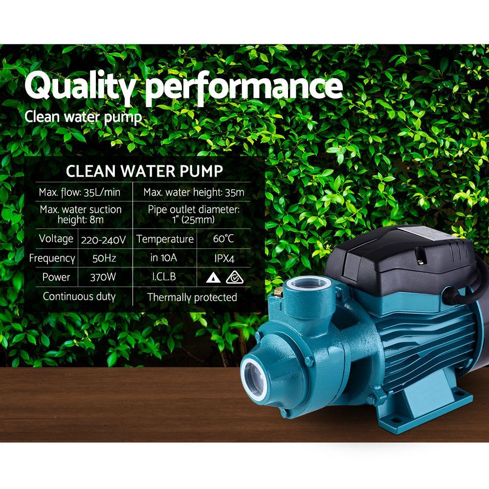 Giantz Peripheral Water Pump Clean Garden Farm Rain Tank Irrigation Electric QB60 - John Cootes