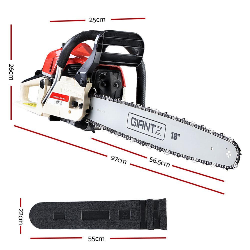 Giantz Petrol Chainsaw Commercial E-Start 18'' - John Cootes