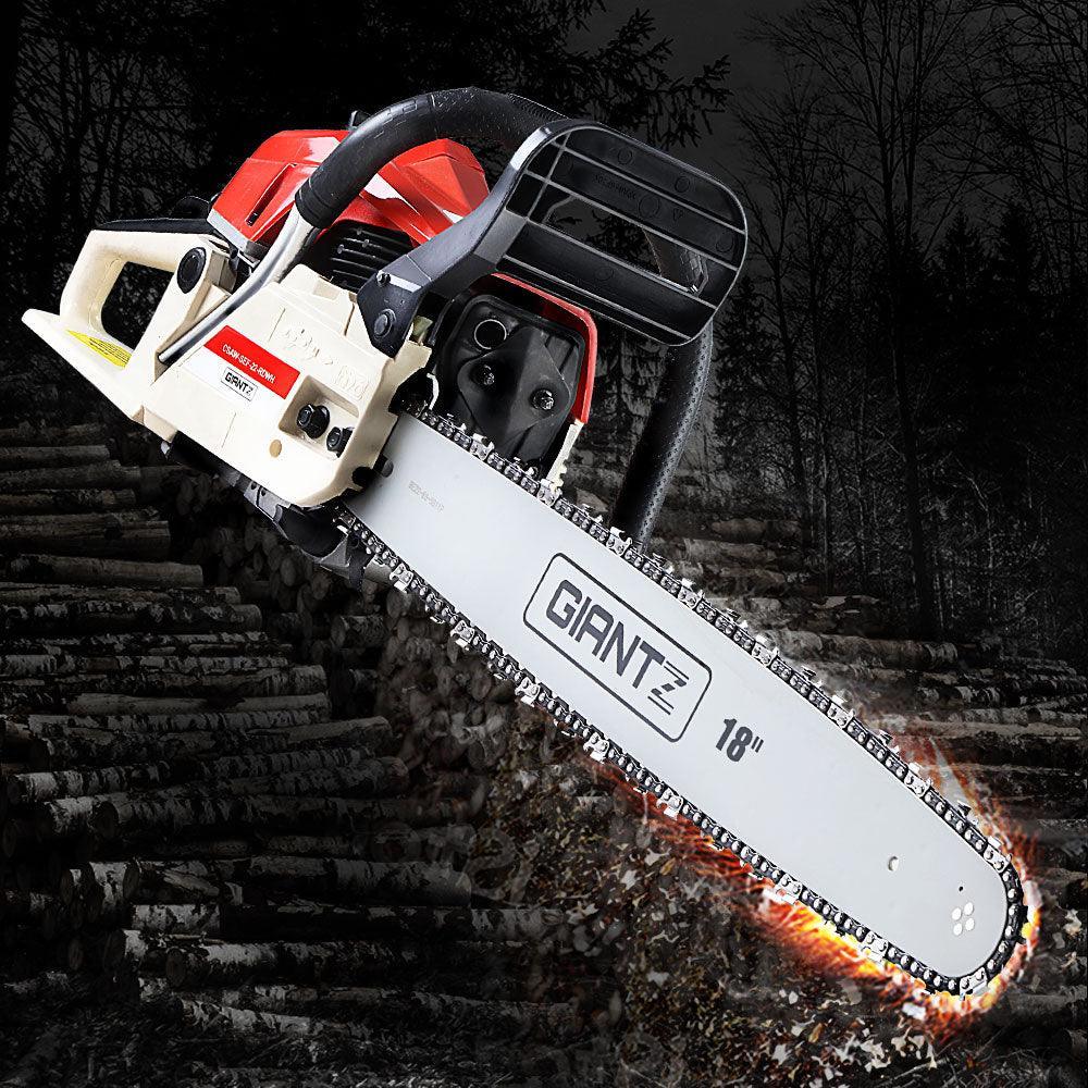 Giantz Petrol Chainsaw Commercial E-Start 18'' - John Cootes