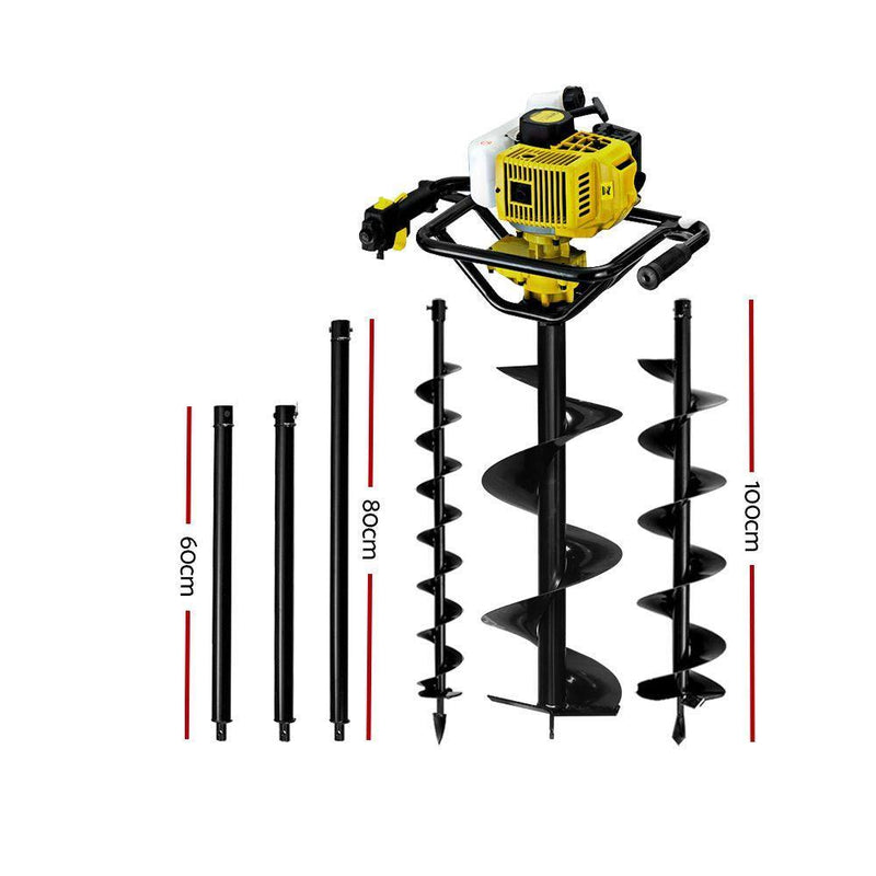 Giantz Post Hole Digger 92CC Petrol Auger Diggers Drill Borer Fence Earth Power - John Cootes
