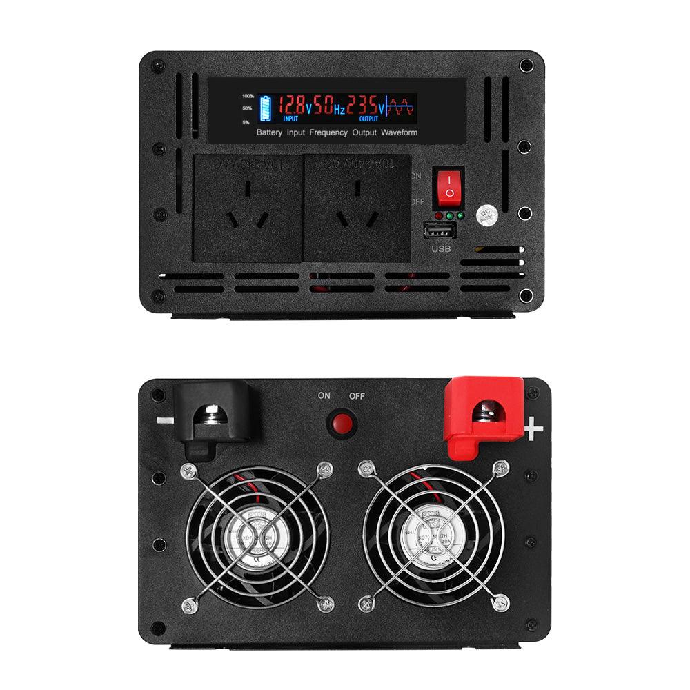 Giantz Power Inverter 12V to 240V 2500W/5000W Pure Sine Wave Camping Car Boat - John Cootes