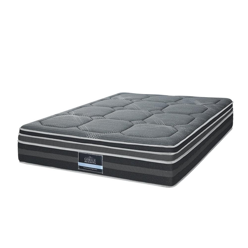 Giselle 35CM DOUBLE Mattress Bed 7 Zone Dual Euro Top Pocket Spring Medium Firm - John Cootes