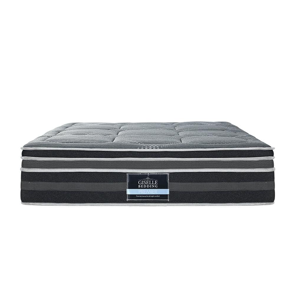 Giselle 35CM QUEEN Mattress Bed 7 Zone Dual Euro Top Pocket Spring Medium Firm - John Cootes