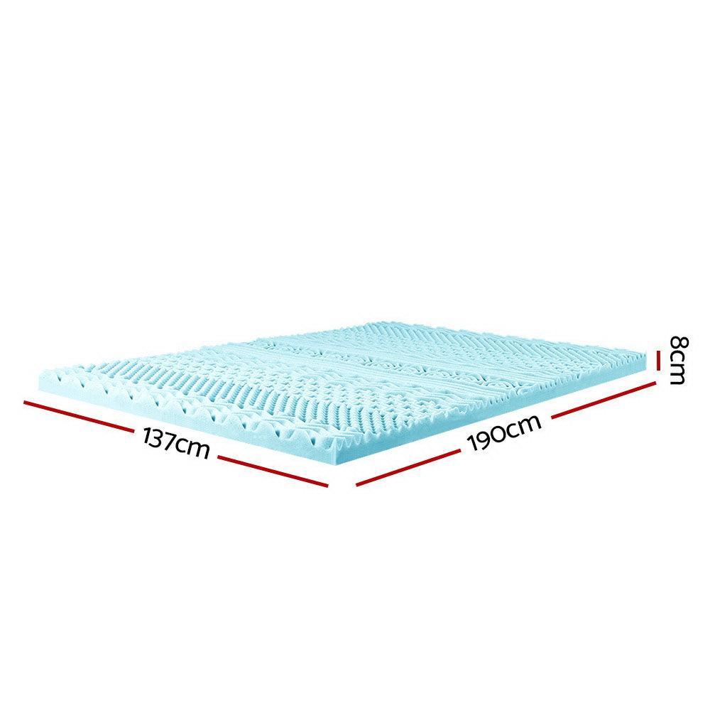 Giselle Bedding 11-zone Memory Foam Mattress Topper 8cm - Double - John Cootes