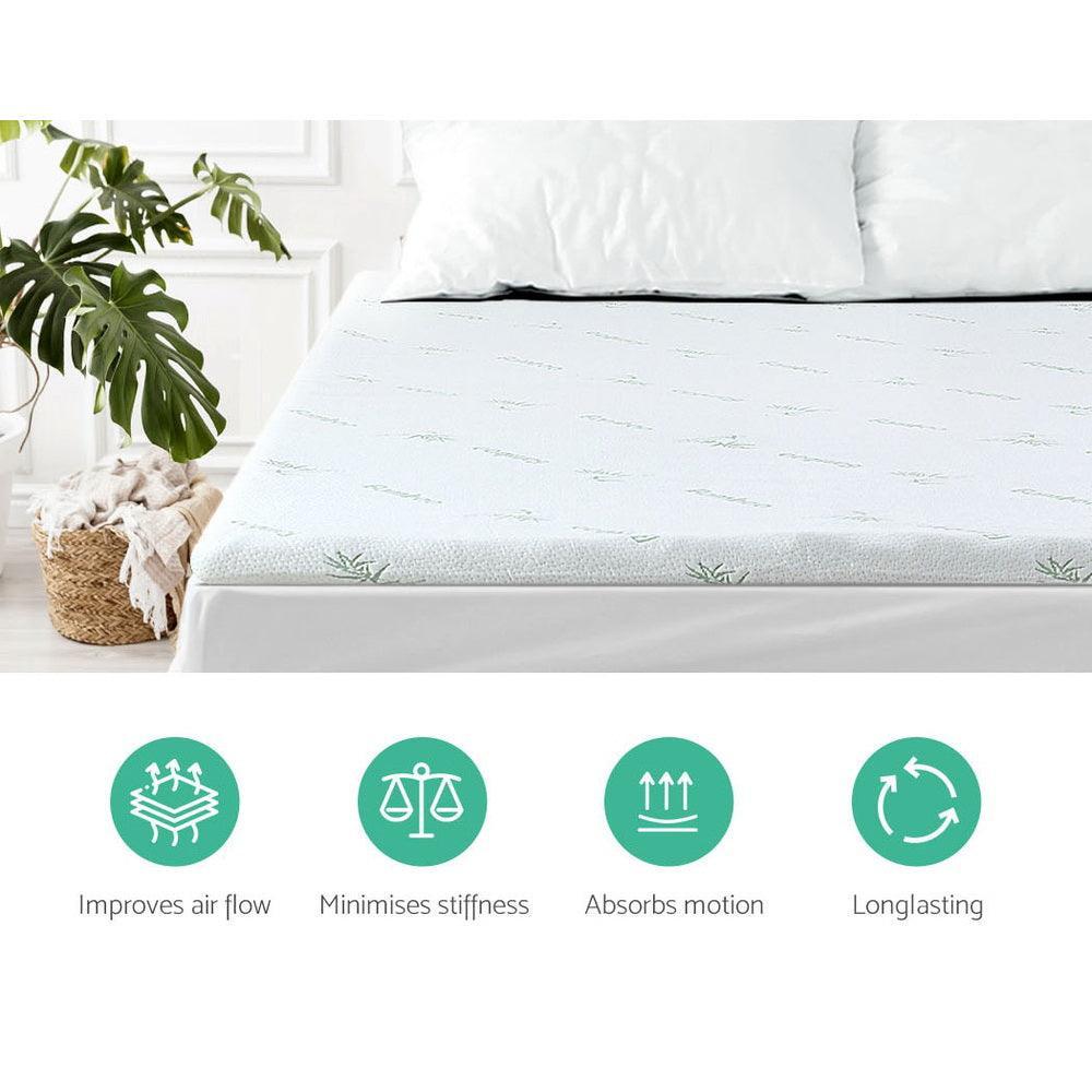 Giselle Bedding 11-zone Memory Foam Mattress Topper 8cm - Double - John Cootes