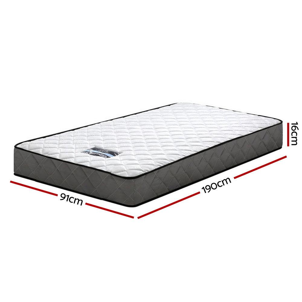 Giselle Bedding Alzbeta Bonnell Spring Mattress 16cm Thick Single - John Cootes