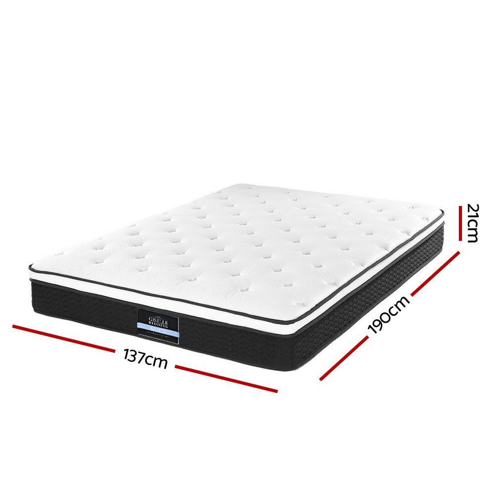 Giselle Bedding Bonita Euro Top Bonnell Spring Mattress 21cm Thick - Double - John Cootes