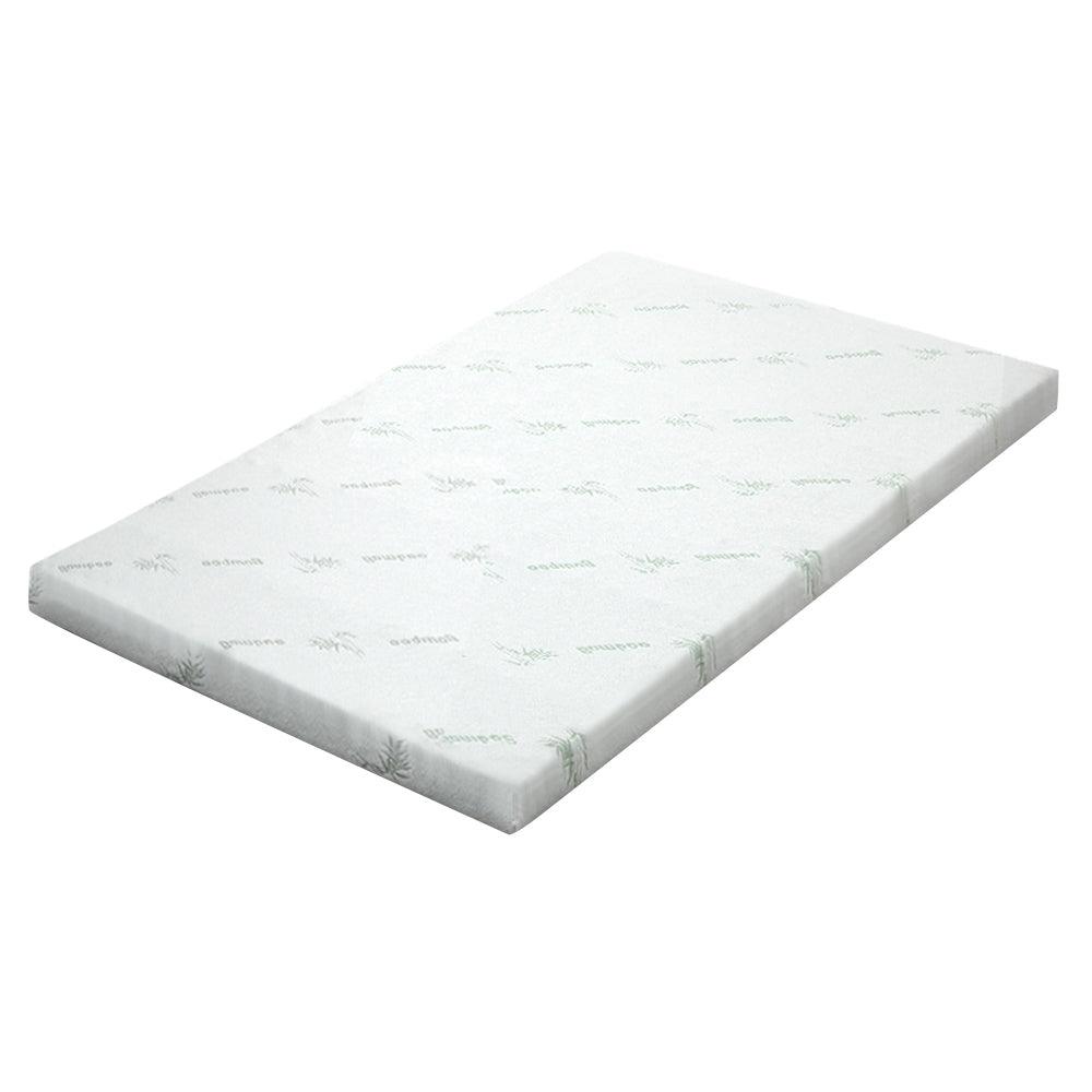 Giselle Bedding Cool Gel Memory Foam Mattress Topper w/Bamboo Cover 8cm - Single - John Cootes