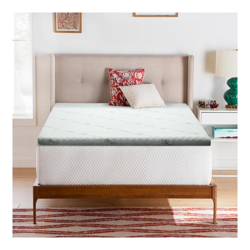 Giselle Bedding Cool Gel Memory Foam Mattress Topper w/Bamboo Cover 8cm - Single - John Cootes