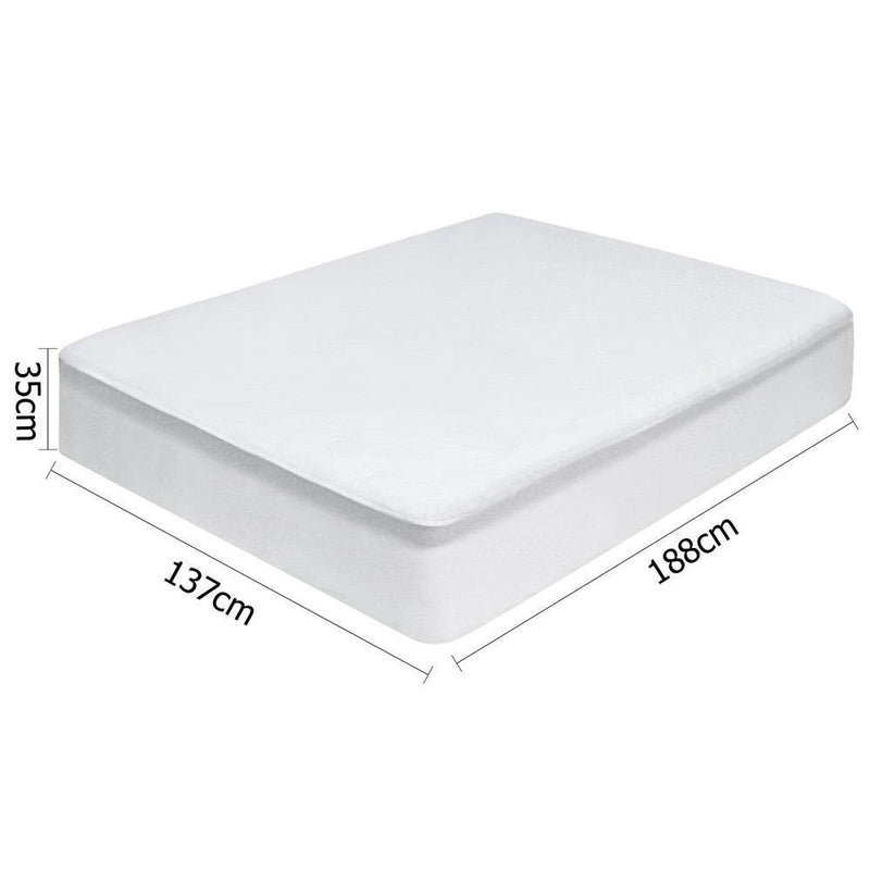 Giselle Bedding Double Size Waterproof Bamboo Mattress Protector - John Cootes
