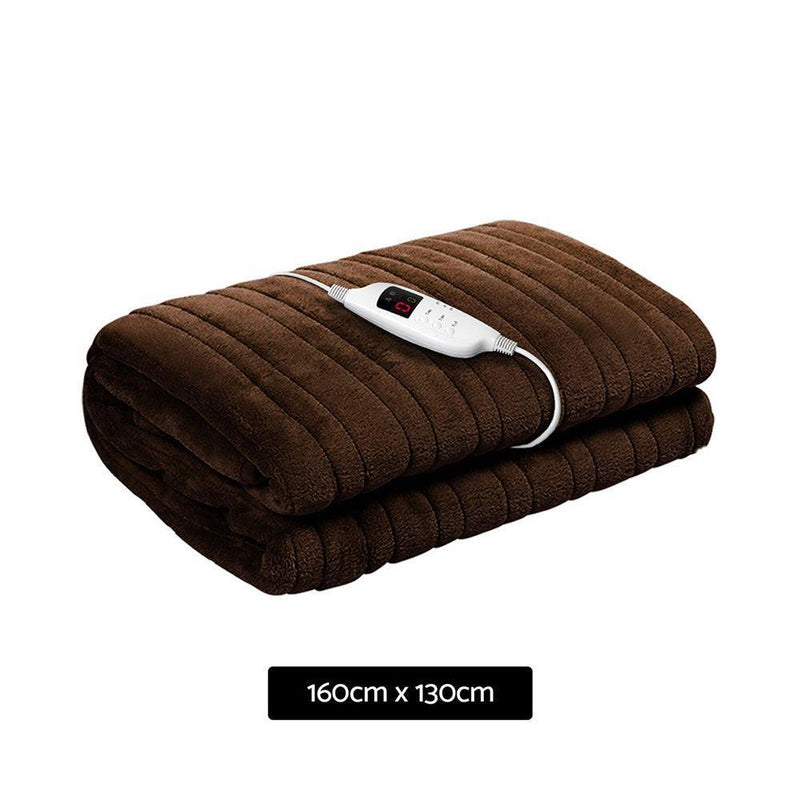 Giselle Bedding Electric Throw Blanket - Chocolate - John Cootes