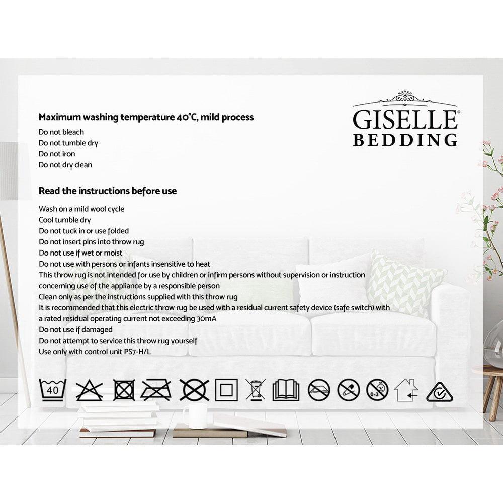 Giselle Bedding Electric Throw Blanket - Chocolate - John Cootes