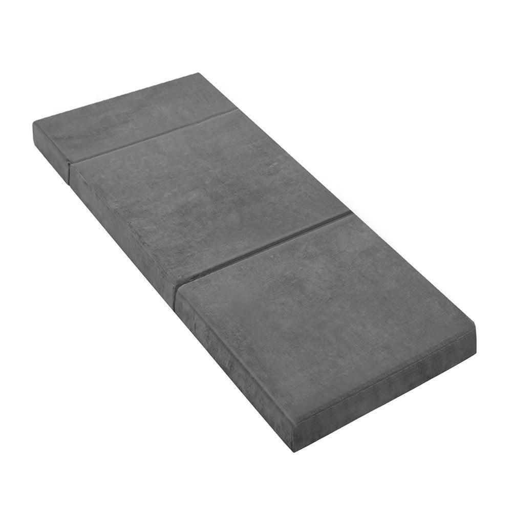 Giselle Bedding Folding Foam Portable Mattress Grey - John Cootes