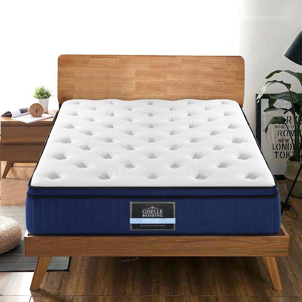 Giselle Bedding Franky Euro Top Cool Gel Pocket Spring Mattress 34cm Thick - Queen - John Cootes