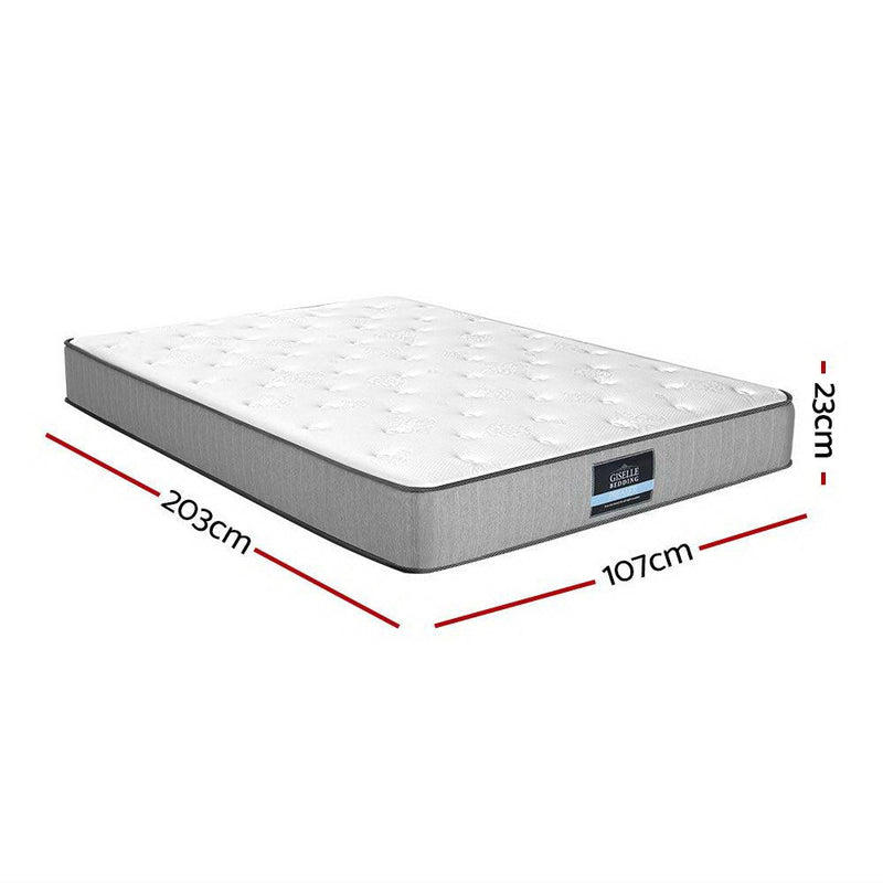 Giselle Bedding King Single Mattress Extra Firm Pocket Spring Foam Super Firm - John Cootes