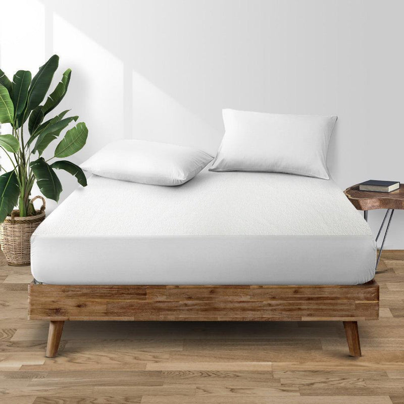 Giselle Bedding King Single Size Waterproof Bamboo Mattress Protector - John Cootes