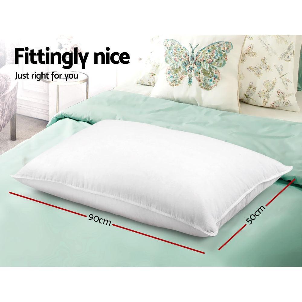 Giselle Bedding King Size 4 Pack Bed Pillow Medium*2 Firm*2 Microfibre Fiiling - John Cootes