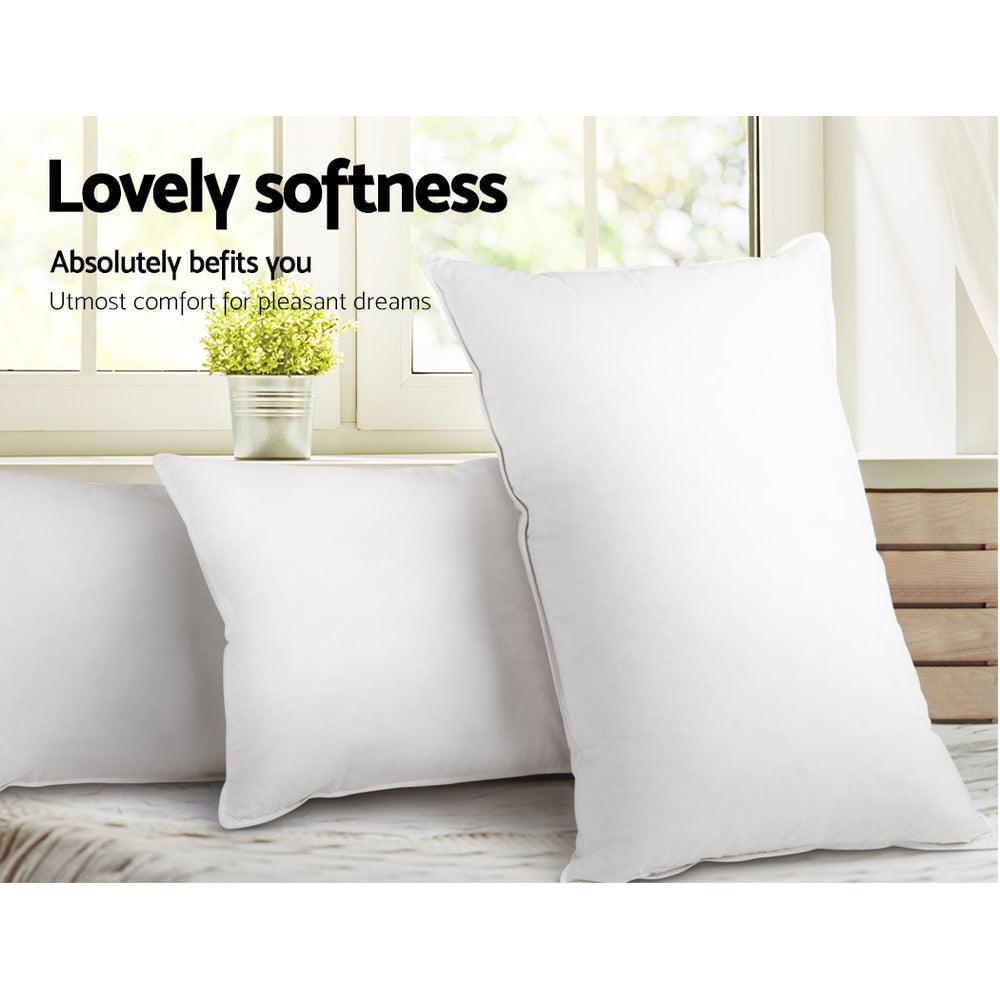 Giselle Bedding King Size 4 Pack Bed Pillow Medium*2 Firm*2 Microfibre Fiiling - John Cootes