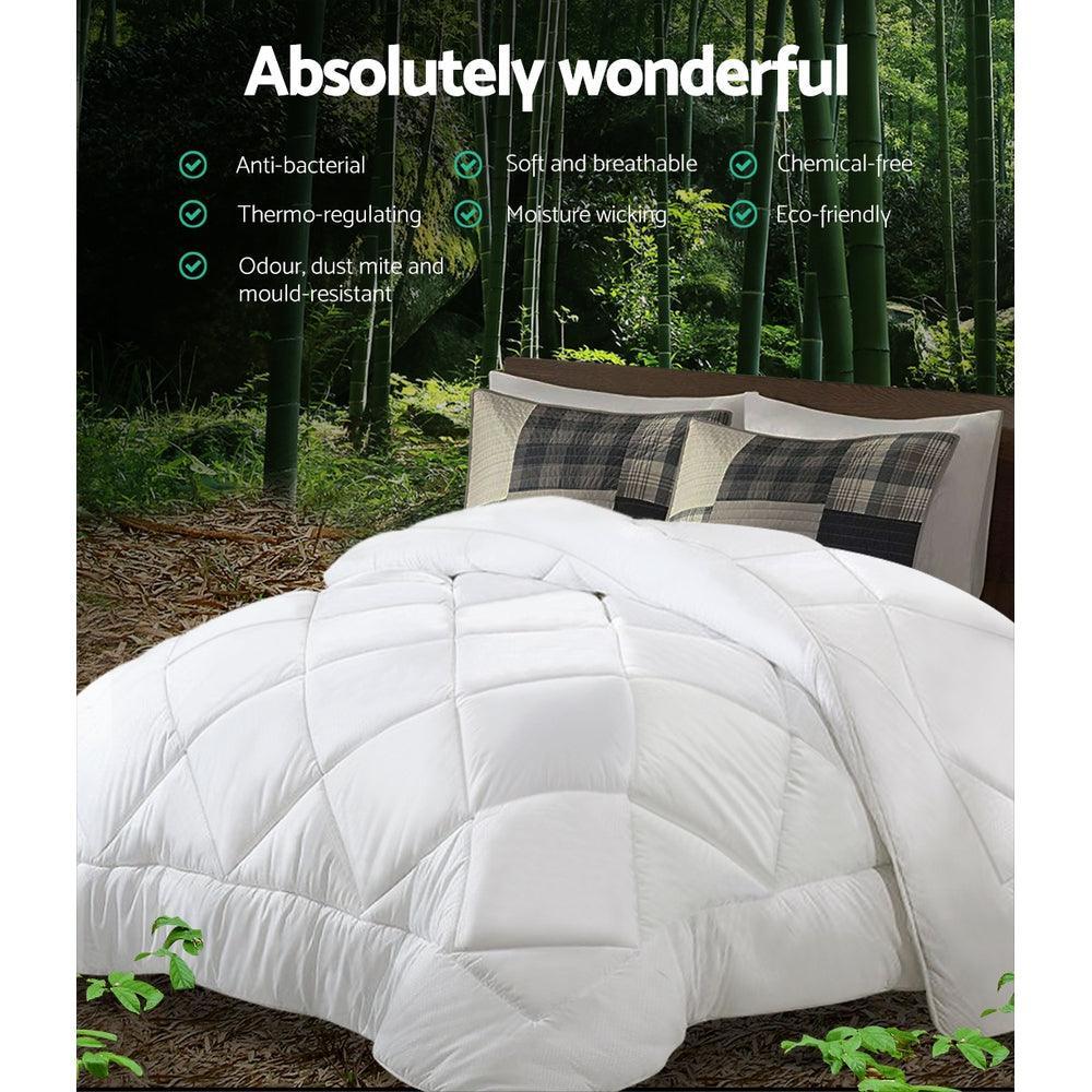 Giselle Bedding King Size 800GSM Microfibre Bamboo Microfiber Quilt - John Cootes