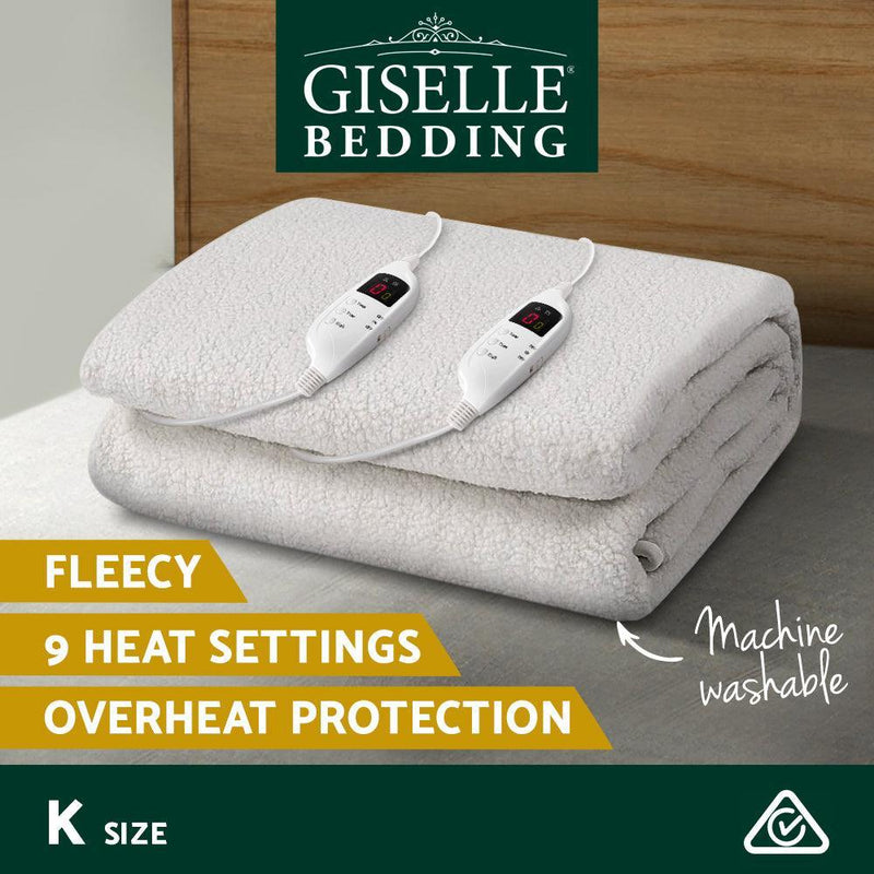 Giselle Bedding King Size Electric Blanket Fleece - John Cootes