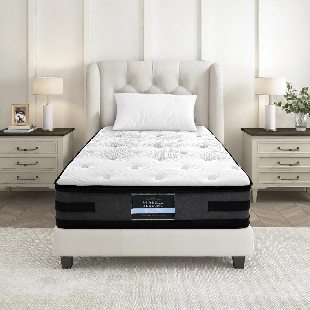 Giselle Bedding Luna Euro Top Cool Gel Pocket Spring Mattress 36cm Thick - Single - John Cootes