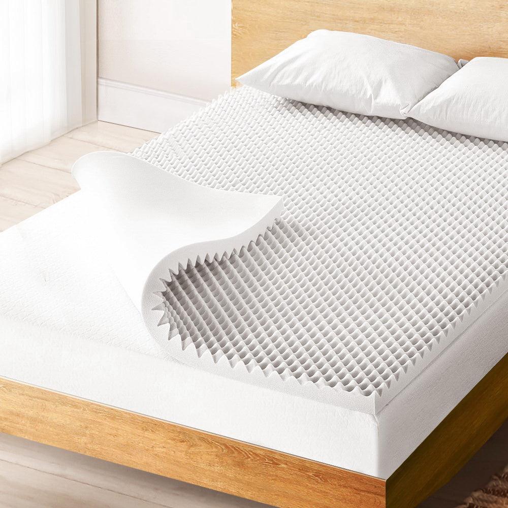 Giselle Bedding Mattress Topper Egg Crate Foam Toppers Bed Protector Underlay S - John Cootes