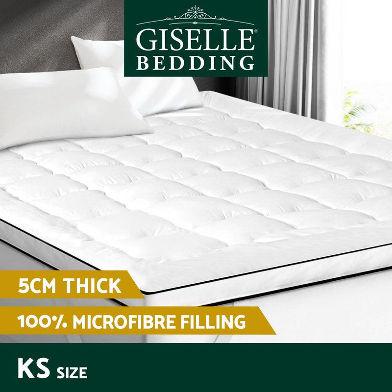 Giselle Bedding Mattress Topper Pillowtop - King Single - John Cootes