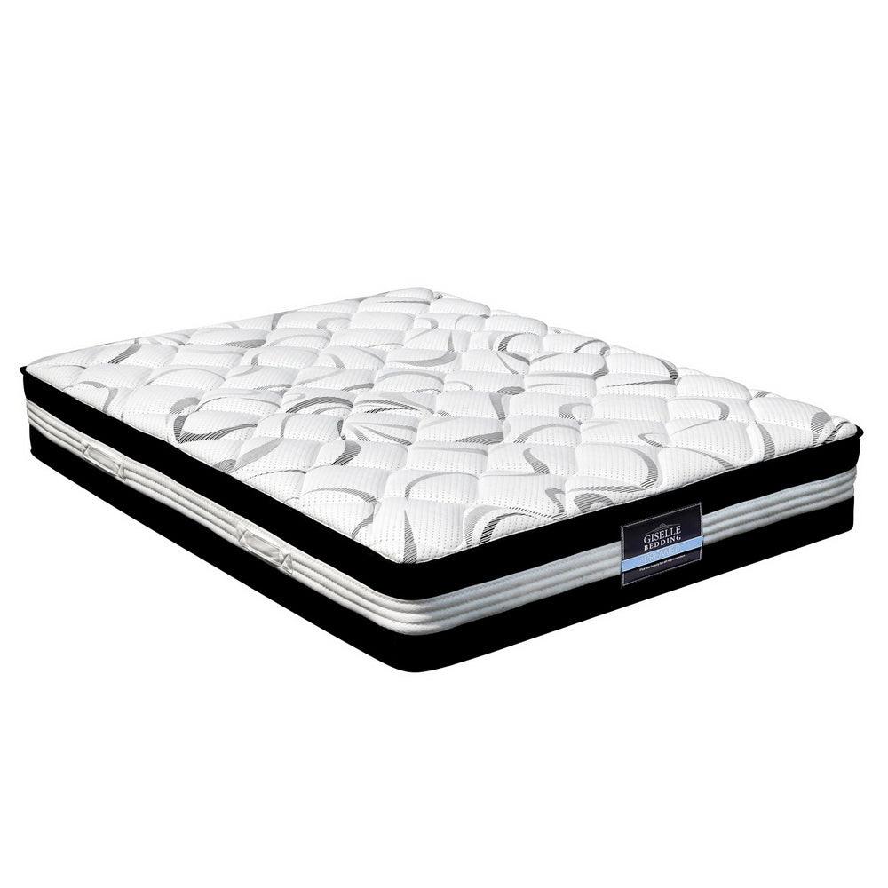 Giselle Bedding Mykonos Euro Top Pocket Spring Mattress 30cm Thick Double - John Cootes