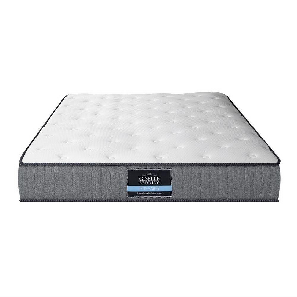 Giselle Bedding Queen Mattress Extra Firm Pocket Spring Foam Super Firm 23cm - John Cootes