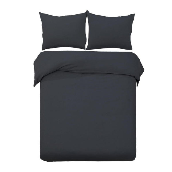 Giselle Bedding Queen Size Classic Quilt Cover Set - Black - John Cootes