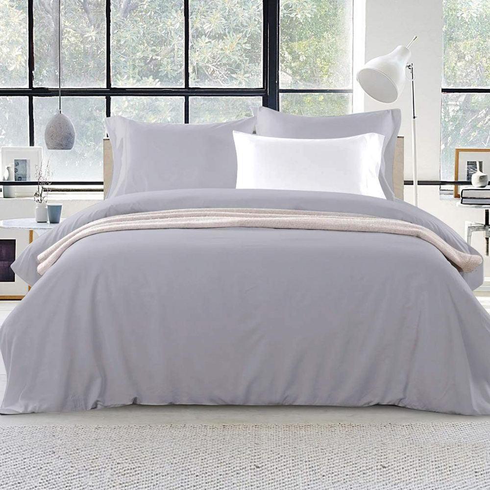 Giselle Bedding Queen Size Classic Quilt Cover Set - Grey - John Cootes