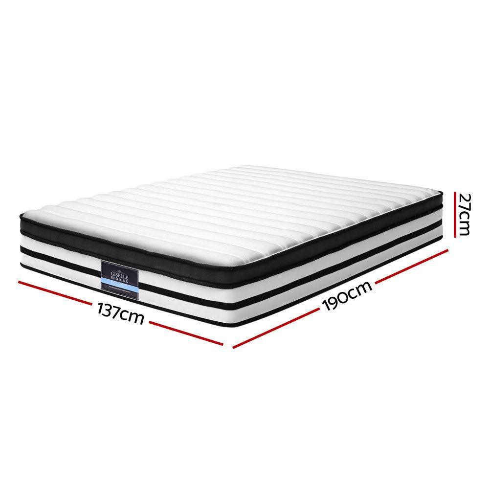 Giselle Bedding Rostock Euro Top Pocket Spring Mattress 27cm Thick - Double - John Cootes