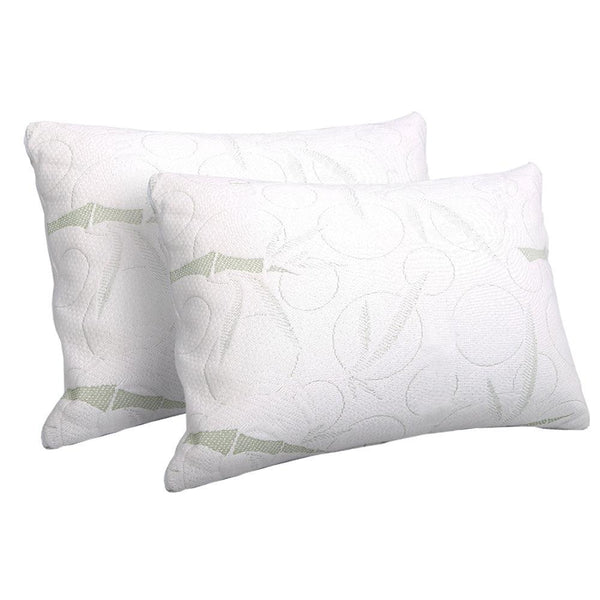Giselle Bedding Set of 2 Bamboo Pillow with Memory Foam - John Cootes