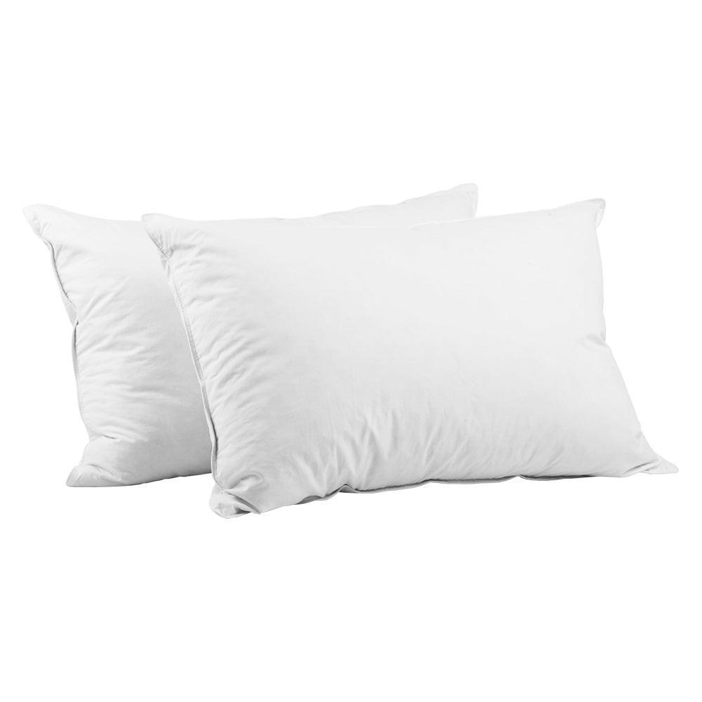 Giselle Bedding Set of 2 Goose Feather and Down Pillow - White - John Cootes