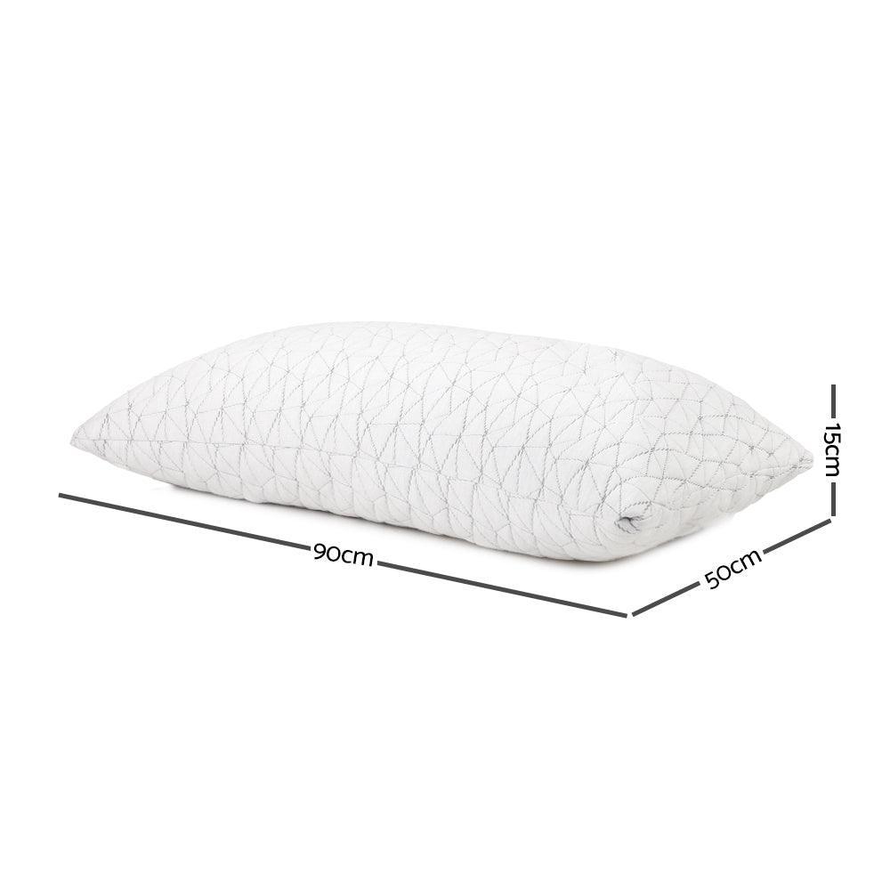 Giselle Bedding Set of 2 Rayon King Memory Foam Pillow - John Cootes