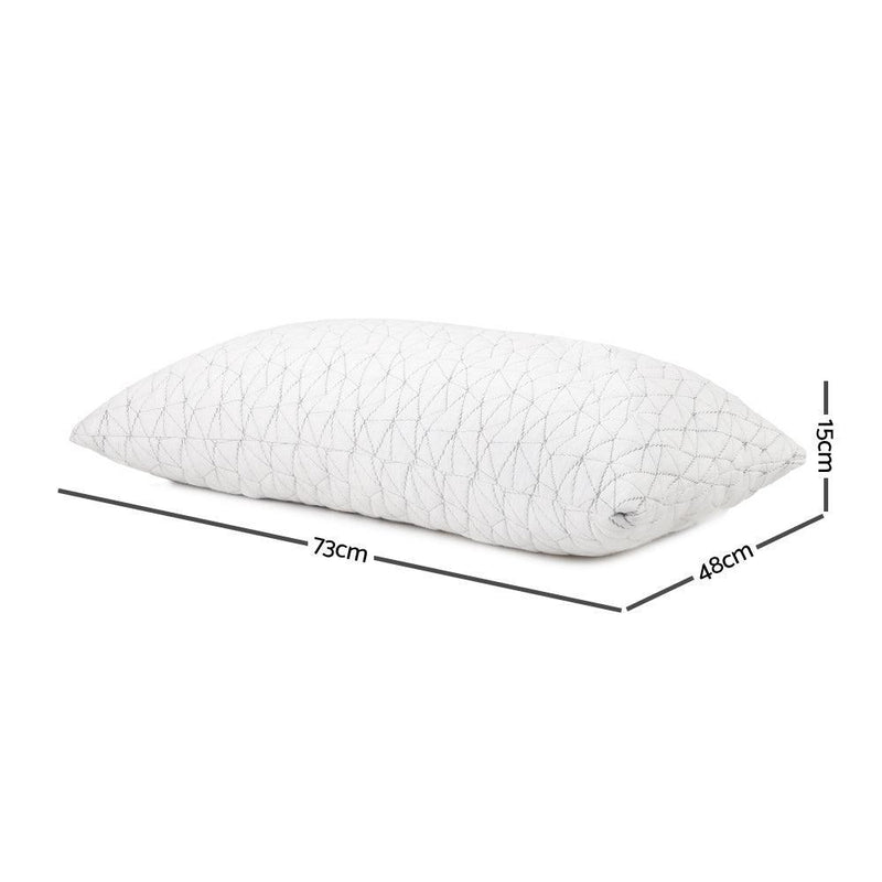Giselle Bedding Set of 2 Rayon Single Memory Foam Pillow - John Cootes