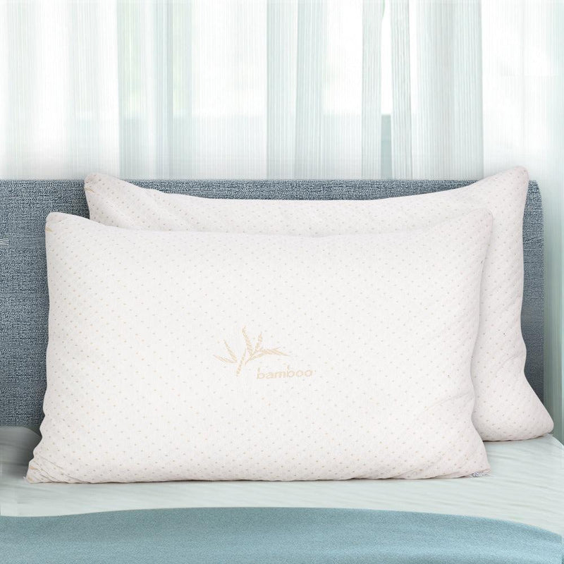 Giselle Bedding Set of 2 Single Bamboo Memory Foam Pillow - John Cootes