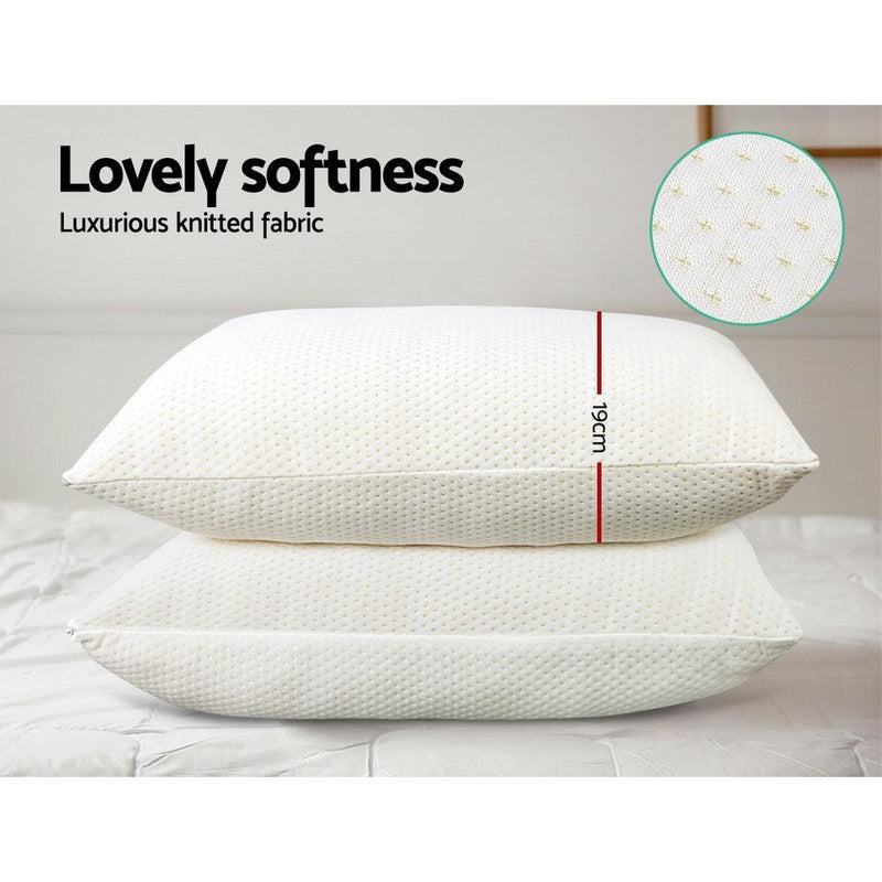 Giselle Bedding Set of 2 Visco Elastic Memory Foam Pillows - John Cootes