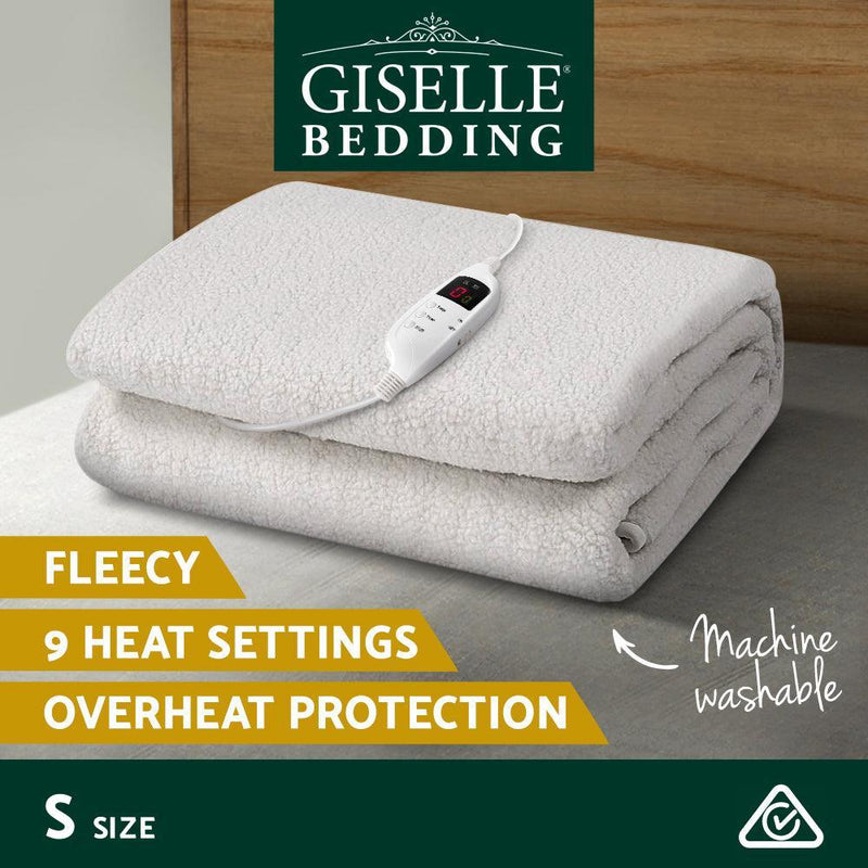 Giselle Bedding Single Size Electric Blanket Fleece - John Cootes