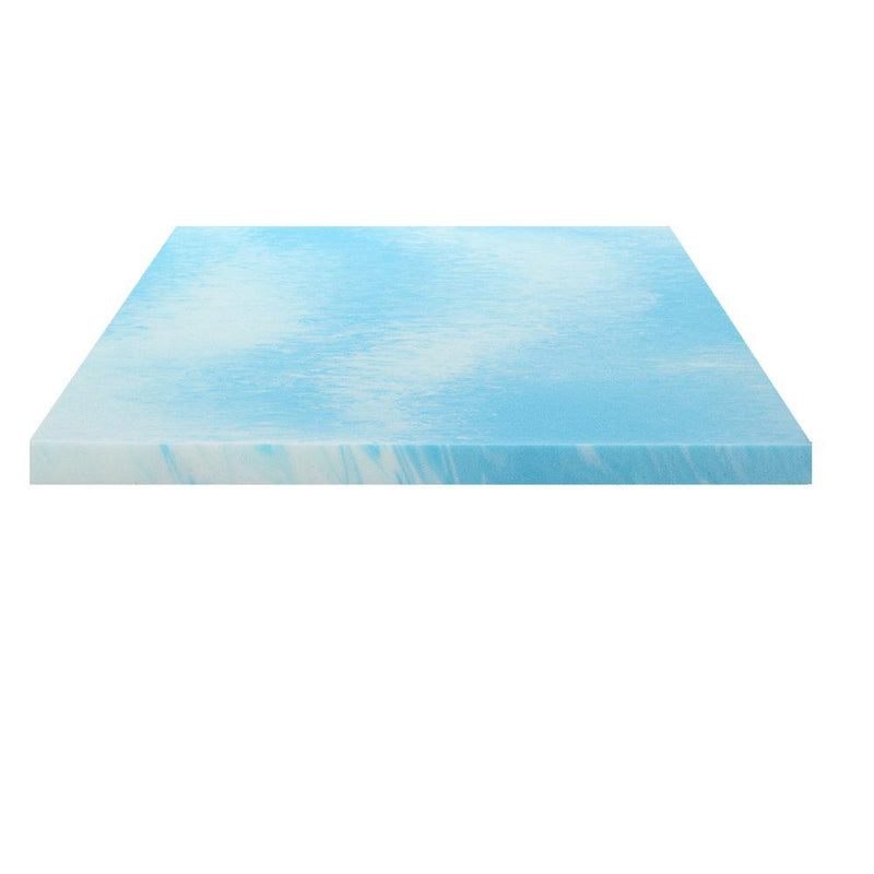 Giselle Cool Gel Memory Foam Topper Mattress Toppers w/ Bamboo Cover 5cm DOUBLE - John Cootes
