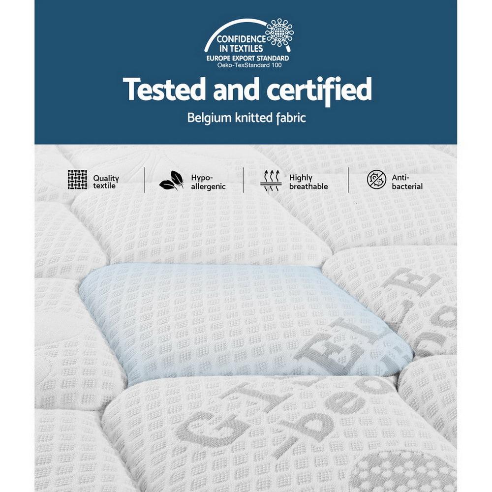 Giselle King Bed Mattress Size Extra Firm 7 Zone Pocket Spring Foam 28cm - John Cootes