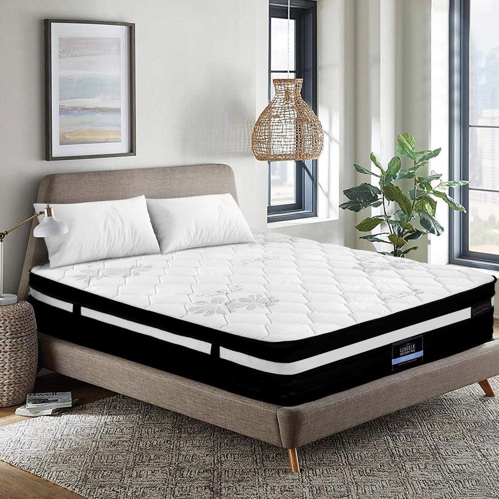 Giselle King Bed Mattress Size Extra Firm 7 Zone Pocket Spring Foam 28cm - John Cootes