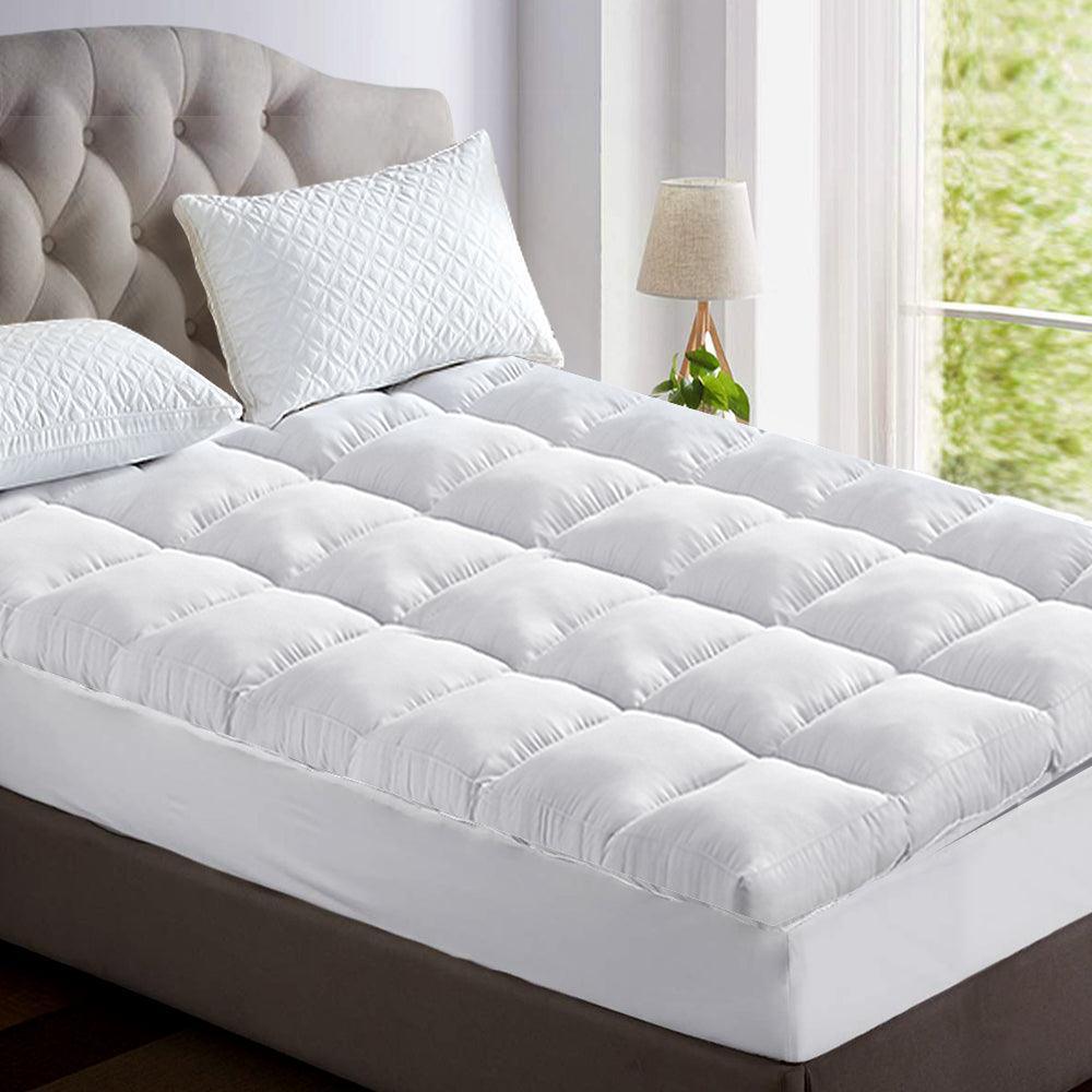 Giselle King Single Mattress Topper Bamboo Fibre Pillowtop Protector - John Cootes