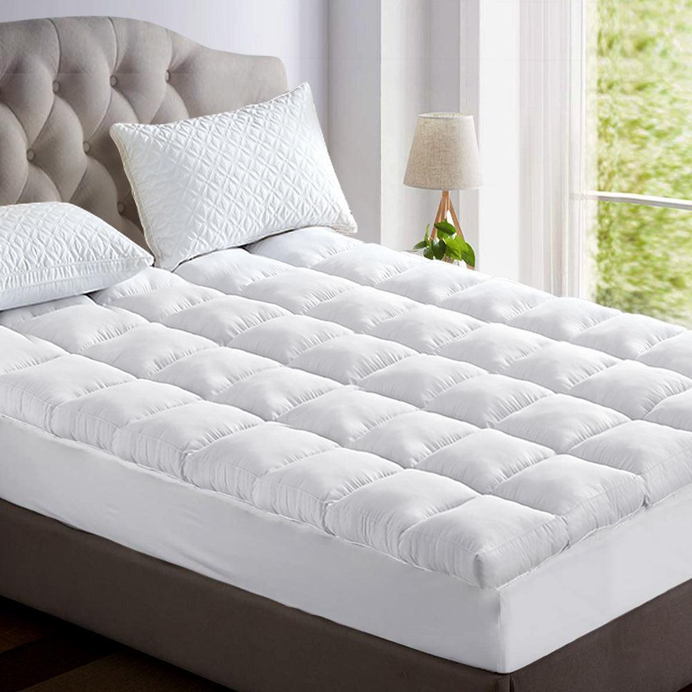 Giselle Queen Mattress Topper Bamboo Fibre Pillowtop Protector - John Cootes